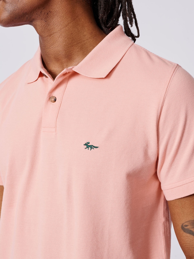 Aubin – Marcel – Piqué-Polo-Shirt aus 100 % Baumwolle in Pink - Bild 4 von 4