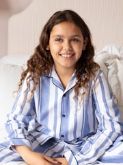 Cyberjammies Blue Minijammies Printed Long Sleeve 100% Cotton Pyjamas Set - Image 3 of 4