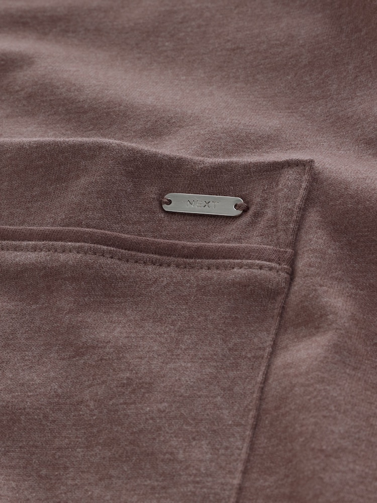 Mocha Brown Jersey Button Through Pyjamas - Image 10 of 10