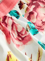 Pink Floral Rib Vest Pyjamas - Image 7 of 8