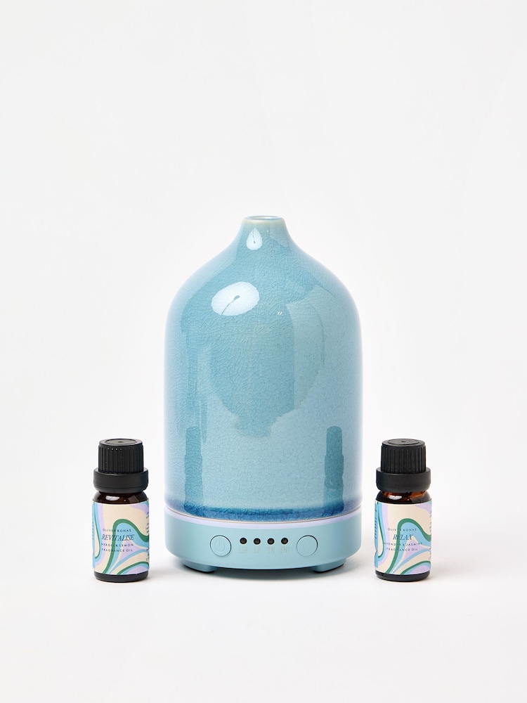 Oliver Bonas Blue Unwind Electric Aroma Diffuser  Frag Set - Image 1 of 6
