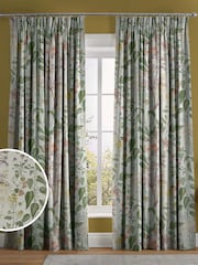 Graham & Brown Sage Green Edulis Made to Measure Curtains - Image 1 of 8