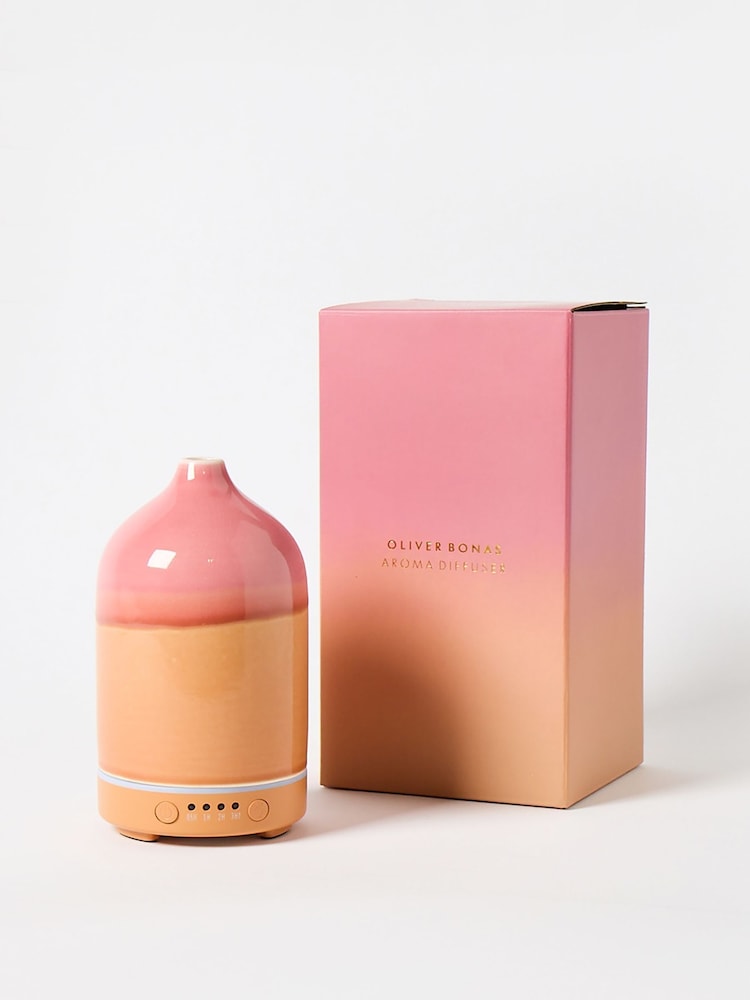 Oliver Bonas Pink Ombre Oil Electric Aroma Diffuser - Image 1 of 6