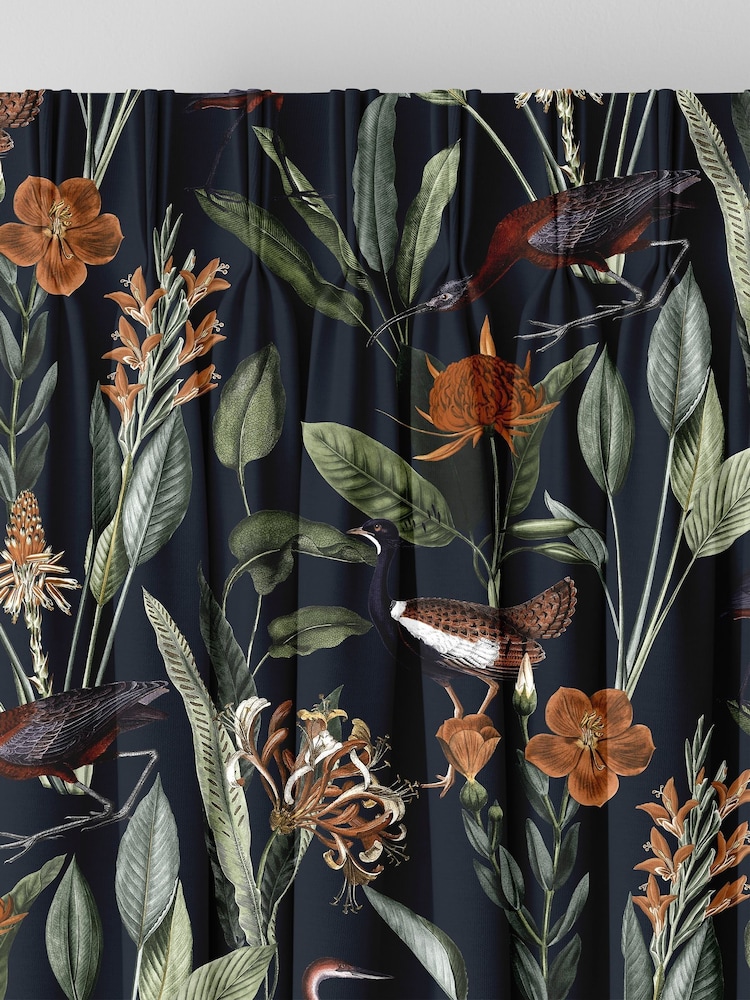 Graham & Brown Navy Blue Glasshouse Made to Measure Curtains - Image 2 of 8