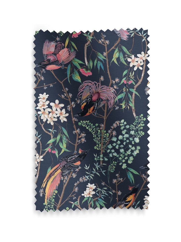 Graham & Brown Night Blue Clavering Birds Made to Measure Curtains - Image 8 of 8