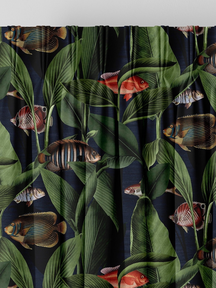 Graham & Brown Sea Blue Aquarium Made to Measure Curtains - Image 2 of 8