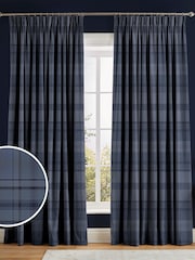 Graham & Brown Blue Heritage Plaid Made to Measure Curtains - Image 1 of 8
