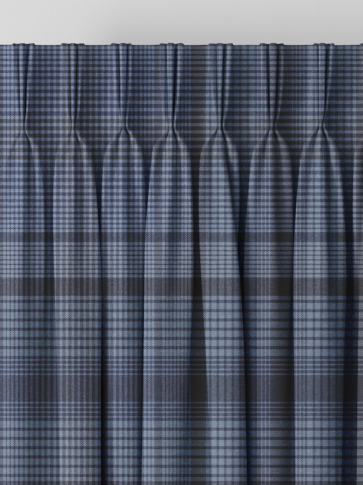 Graham & Brown Blue Heritage Plaid Made to Measure Curtains - Image 2 of 8
