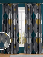 Graham & Brown Slate Grey Coronation Craze Made to Measure Curtains - Image 1 of 8