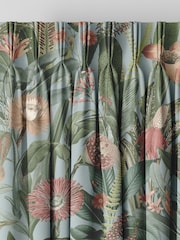 Graham & Brown Sky Blue Tigerlily Made to Measure 100% Cotton Curtains - Image 2 of 8
