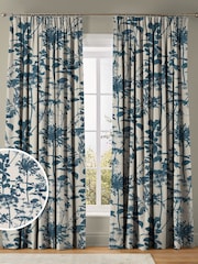 Graham & Brown Ink Blue Esther Made to Measure Curtains - Image 1 of 8
