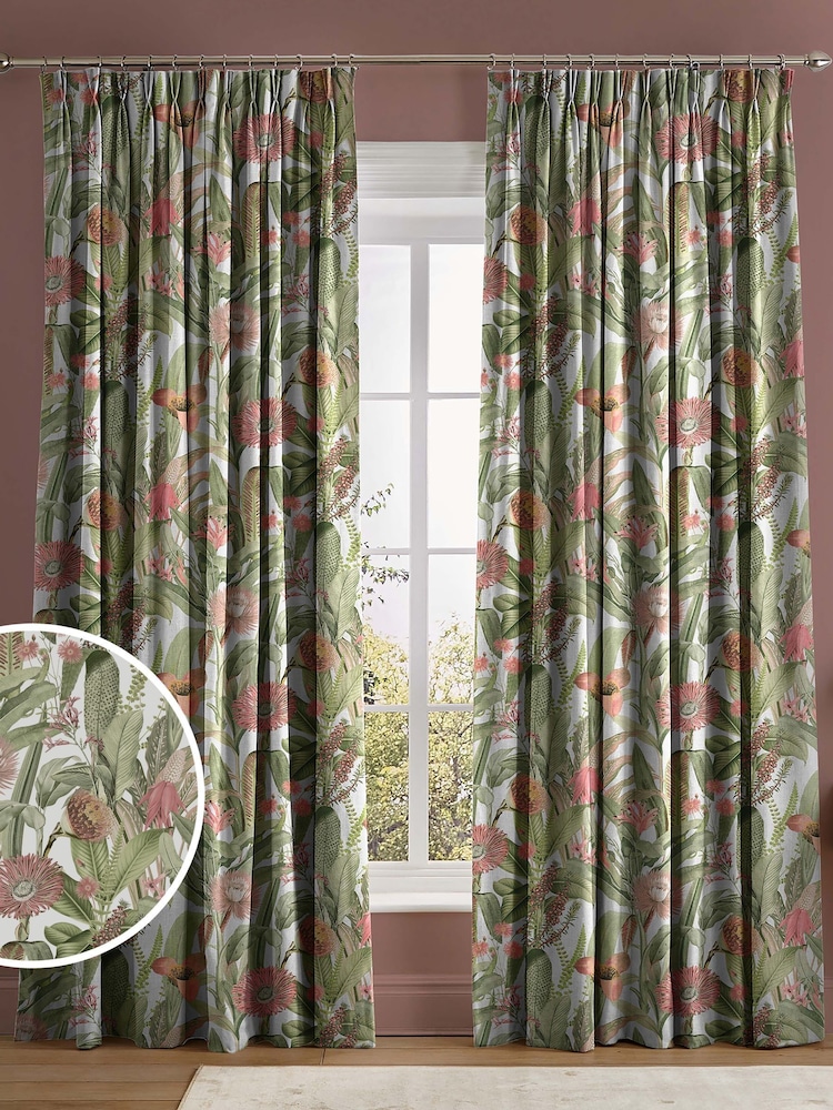 Graham & Brown Lush Pink Tigerlily Made to Measure Curtains - Image 1 of 8