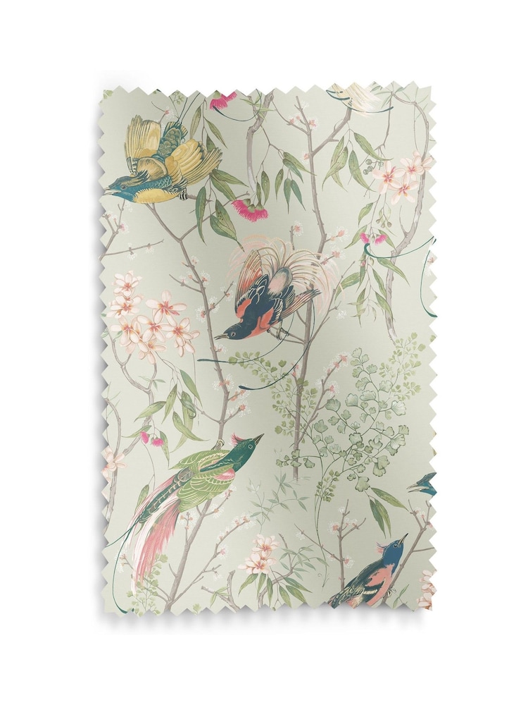 Graham & Brown Sage Green Clavering Birds Made to Measure Curtains - Image 8 of 8