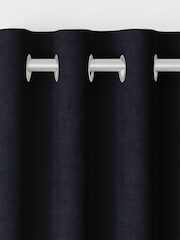 Graham & Brown Midnight Blue Organdy Silk Made to Measure Curtains - Image 6 of 8
