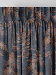Graham & Brown Bark Blue Norse Forest Made to Measure Curtains - Image 2 of 8
