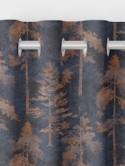Graham & Brown Bark Blue Norse Forest Made to Measure Curtains - Image 6 of 8