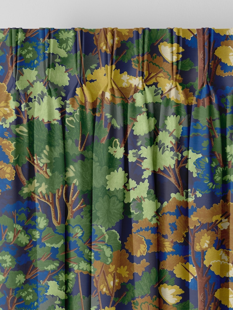Graham & Brown Midnight Blue Folklore Tree Made to Measure Curtains - Image 2 of 8