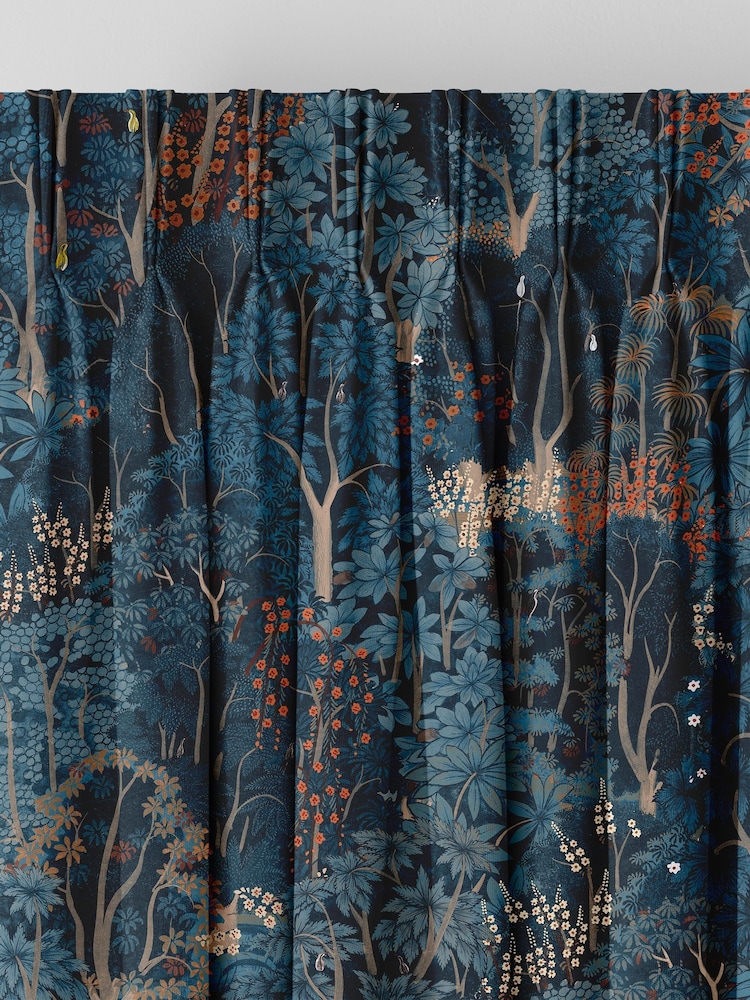 Graham & Brown Navy Blue New Eden Made to Measure Curtains - Image 2 of 8