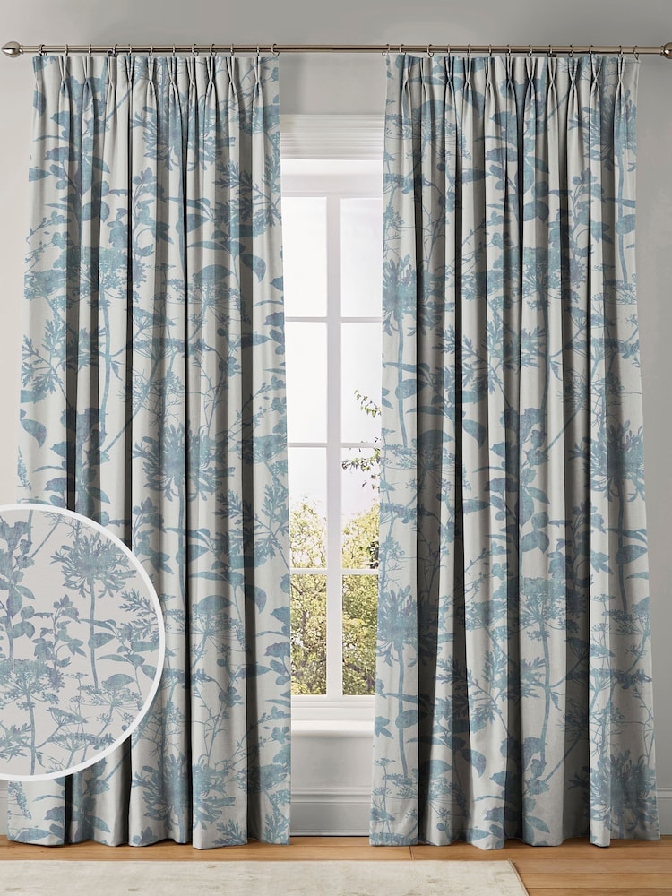 Graham & Brown Breathe Blue Esther Made to Measure Curtains - Image 1 of 8