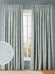 Graham & Brown Breathe Blue Salix Leaves Made to Measure Curtains - Image 1 of 8