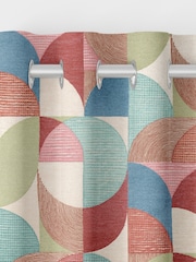 Graham & Brown Red Carnival Stitch Craze Made to Measure Curtains - Image 6 of 8