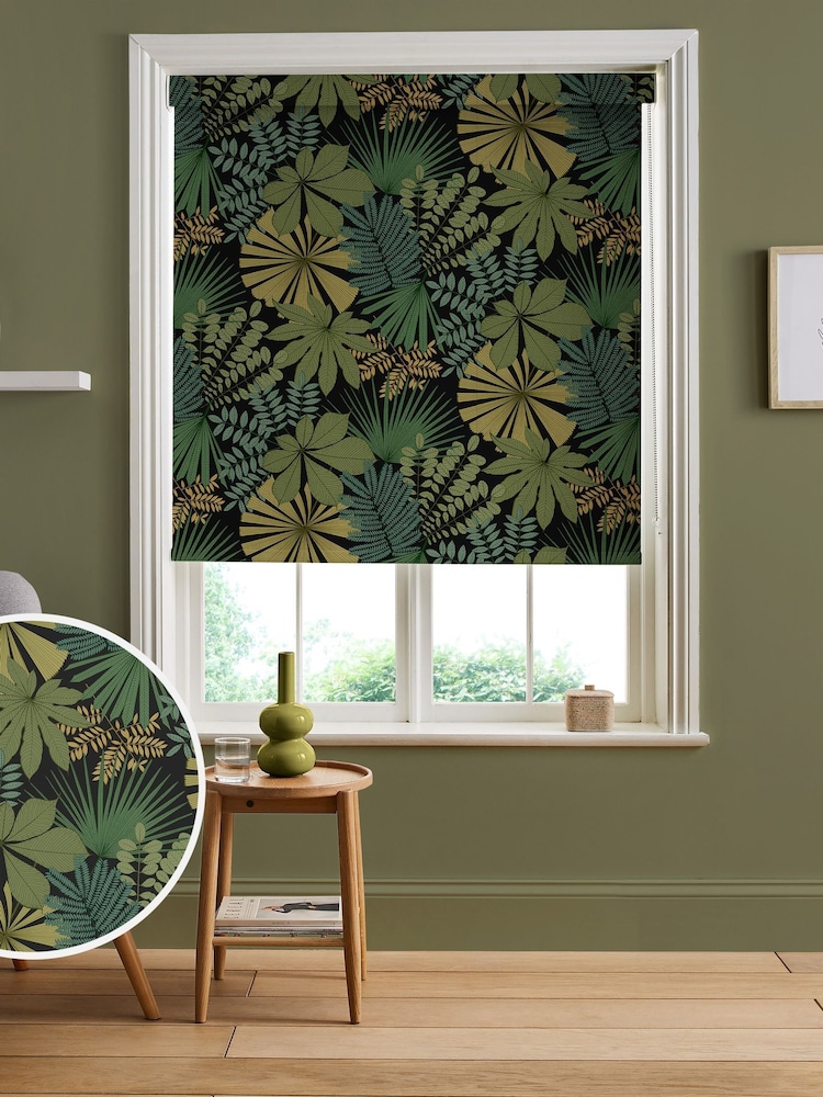 Graham & Brown Black Bohemia Made to Measure Roller Blinds - Image 1 of 5