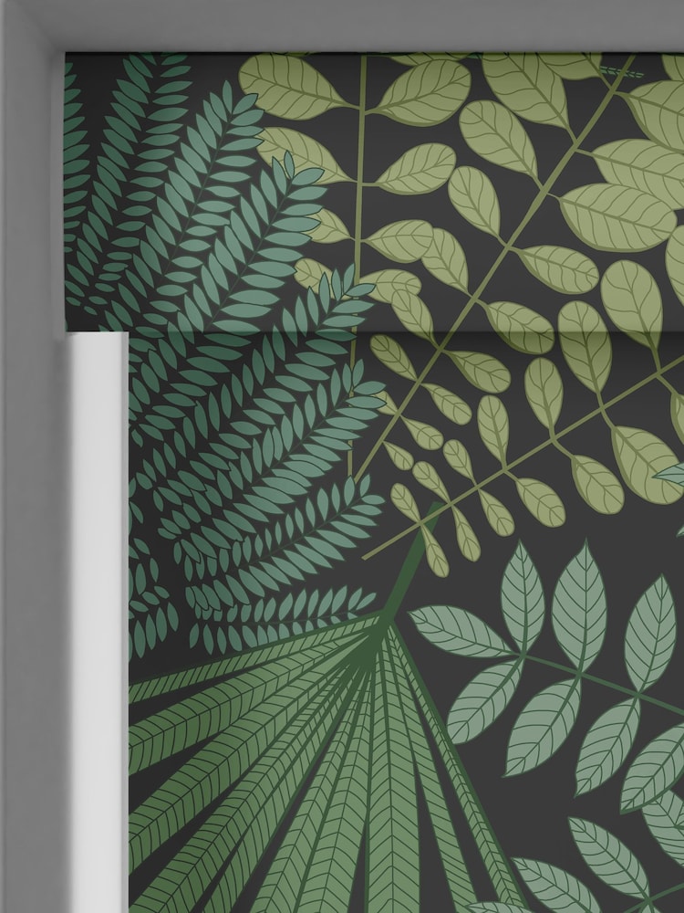 Graham & Brown Black Bohemia Made to Measure Roller Blinds - Image 2 of 5