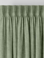 Graham & Brown Sage Green Organdy Silk Made to Measure Curtains - Image 2 of 8