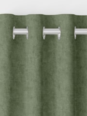 Graham & Brown Sage Green Organdy Silk Made to Measure Curtains - Image 6 of 8