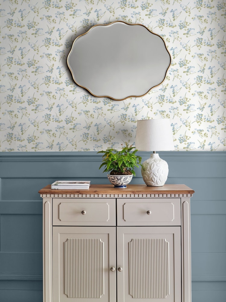 Laura Ashley Cream Avonbury 10M Wallpaper - Image 1 of 4