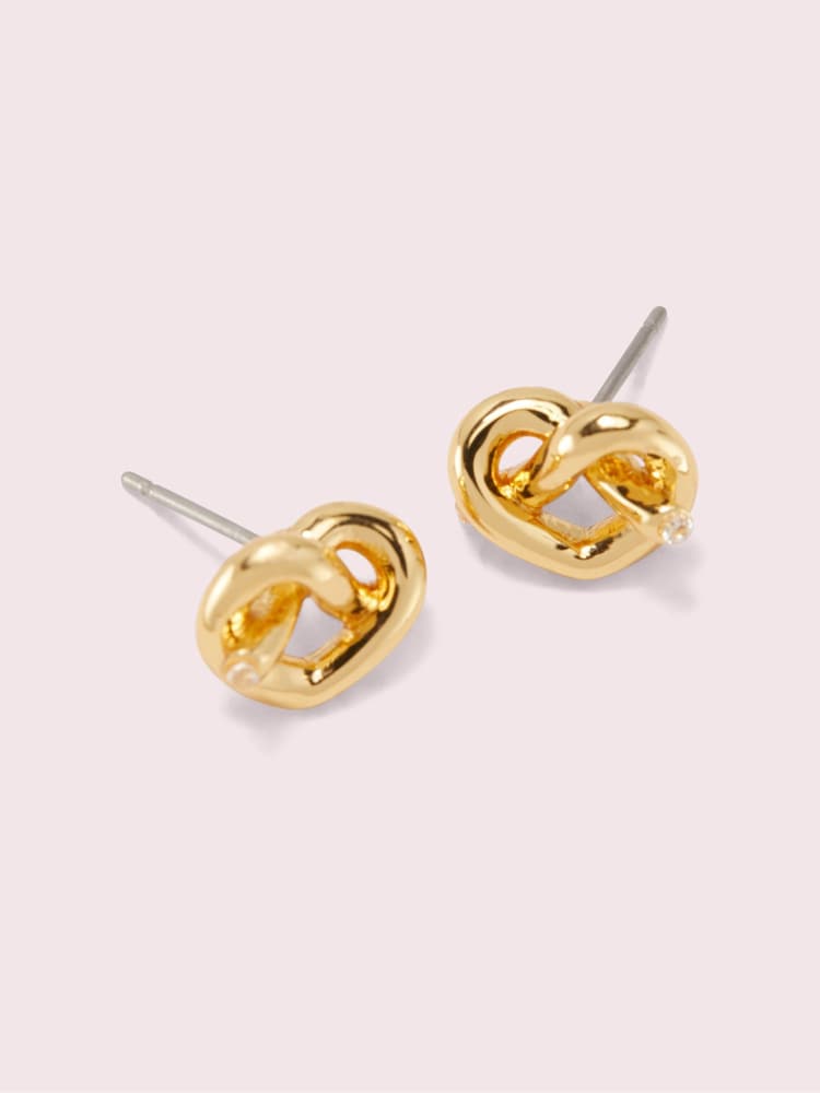 kate spade new york Gold Tone Loves Me Knot Stud Earrings - Image 2 of 4