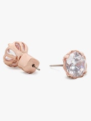 kate spade new york Gold Tone Round Earrings Clear/Rose - Image 2 of 4