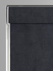 Graham & Brown Midnight Blue Organdy Silk Made to Measure 100% Cotton Roman Blind - Image 3 of 5