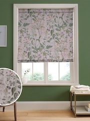 Graham & Brown Blush Pink Edulis Made to Measure 100% Cotton Roman Blind - Image 1 of 5