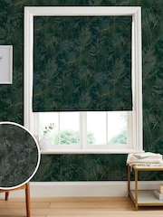 Graham & Brown Emerald Green Restore Made to Measure 100% Cotton Roman Blind - Image 1 of 5