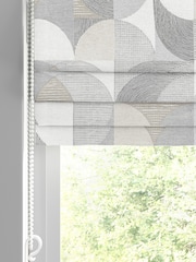 Graham & Brown Natural Taupe Stitch Craze Made to Measure 100% Cotton Roman Blind - Image 2 of 5