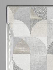 Graham & Brown Natural Taupe Stitch Craze Made to Measure 100% Cotton Roman Blind - Image 3 of 5
