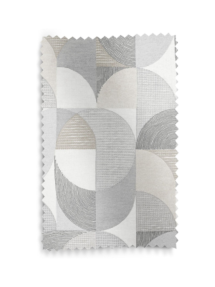 Graham & Brown Natural Taupe Stitch Craze Made to Measure 100% Cotton Roman Blind - Image 5 of 5