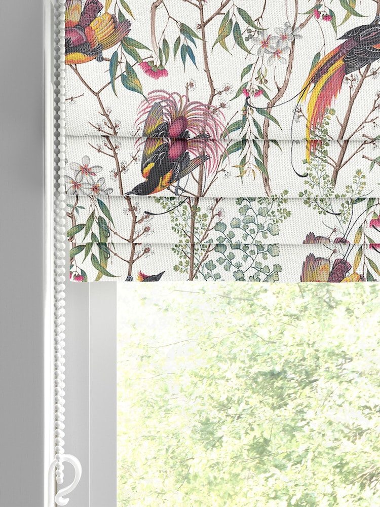 Graham & Brown Blue Clavering Birds Made to Measure 100% Cotton Roman Blind - Image 2 of 5
