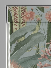 Graham & Brown Sky Blue Tigerlily Made to Measure 100% Cotton Roman Blind - Image 3 of 5