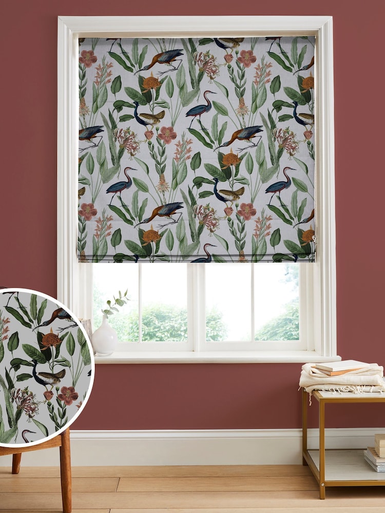 Graham & Brown White Glasshouse Made to Measure 100% Cotton Roman Blind - Image 1 of 5