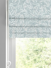 Graham & Brown Breathe Blue Salix Leaves Made to Measure 100% Cotton Roman Blind - Image 2 of 5
