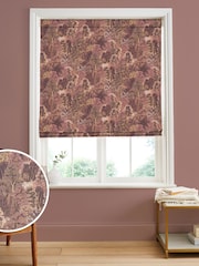 Graham & Brown Mulberry Purple New Eden Made to Measure 100% Cotton Roman Blind - Image 1 of 5