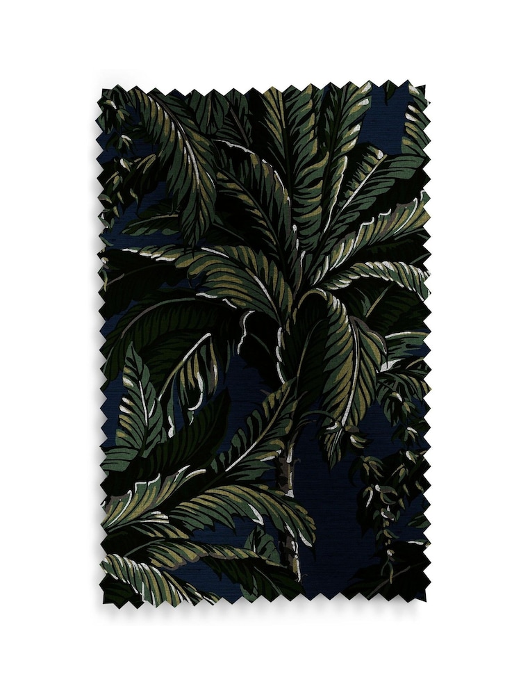Graham & Brown Midnight Blue Daintree Made to Measure 100% Cotton Roman Blind - Image 5 of 5