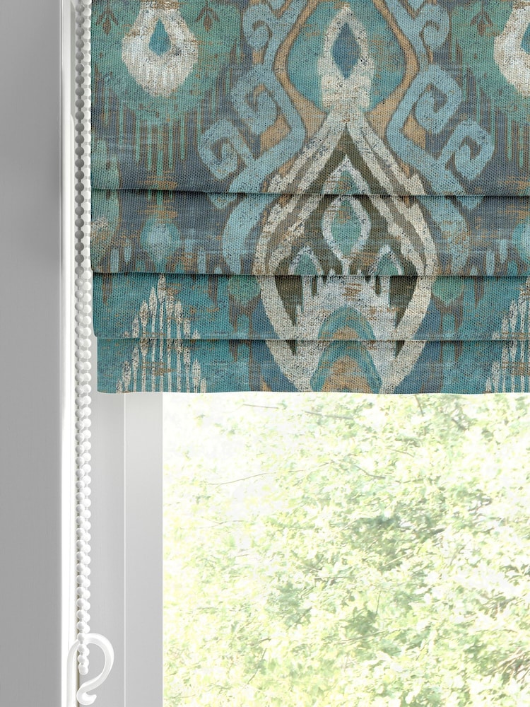 Graham & Brown Midnight Blue Daraee Tapestry Made to Measure 100% Cotton Roman Blind - Image 2 of 5