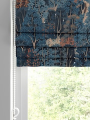 Graham & Brown Navy Blue New Eden Made to Measure 100% Cotton Roman Blind - Image 2 of 5