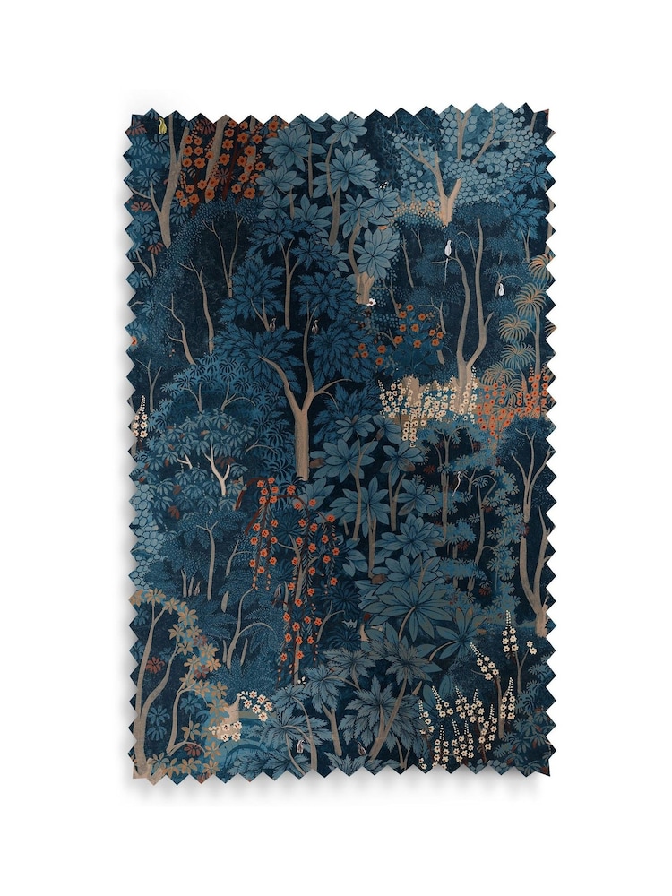 Graham & Brown Navy Blue New Eden Made to Measure 100% Cotton Roman Blind - Image 5 of 5