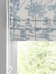 Graham & Brown Breathe Blue Esther Made to Measure 100% Cotton Roman Blind - Image 2 of 5