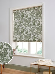 Graham & Brown Sage Green Enzia Made to Measure 100% Cotton Roman Blind - Image 1 of 5