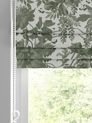 Graham & Brown Sage Green Enzia Made to Measure 100% Cotton Roman Blind - Image 2 of 5